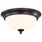 Nuvo Center Lock 13 Inch LED Flush Mount, 19 Watt, 3000K, Mahogany Bronze Finish, Frosted Glass 62/1558 - alternate 3